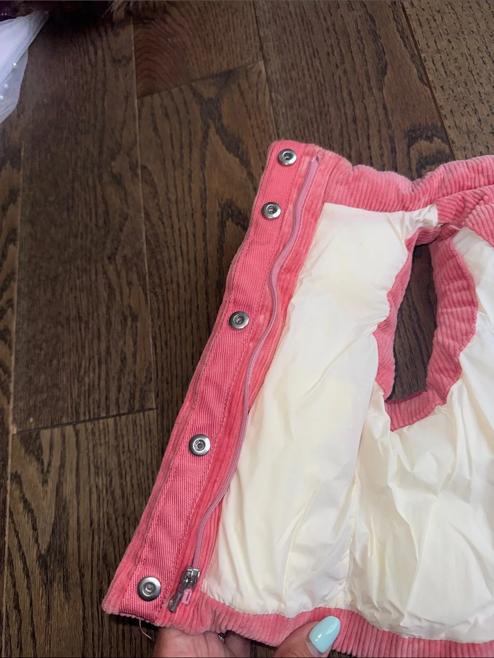 Ralph Lauren Coral Pink Corduroy Quilted Puffer Vest 9-12 months baby 1 year